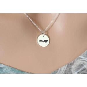 Sterling Silver Customizable Scuba Diver Necklace